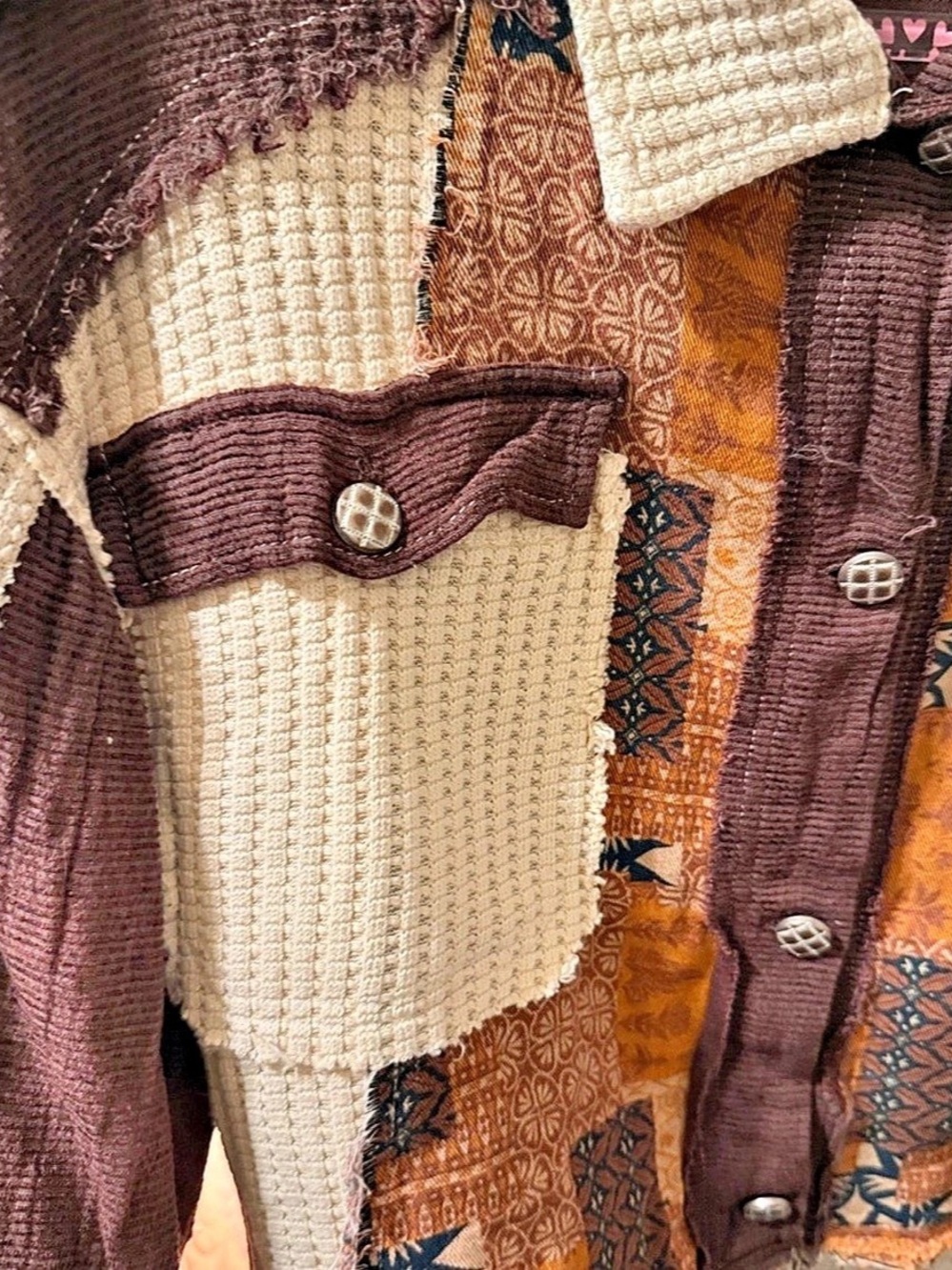 POL Patchwork Shirt Jacket - Picture 4 of 6